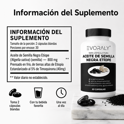 Aceite De Semilla Negra Etíope 5% Timoquinona